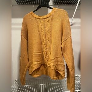 mustard color knit sweater